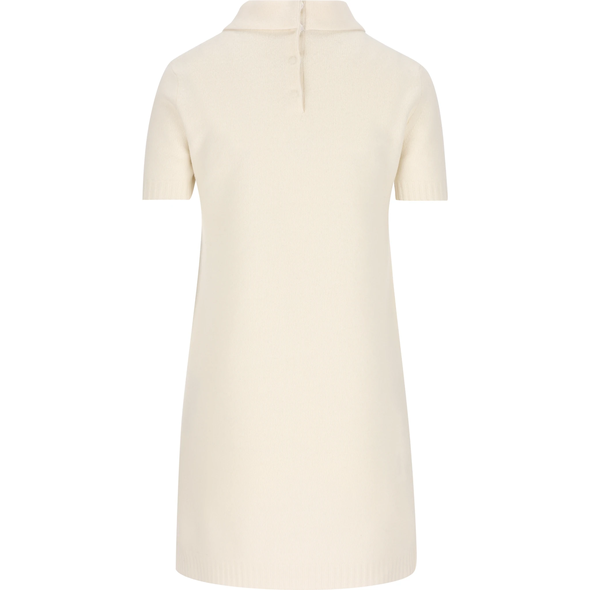 Wool Mini Dress In White