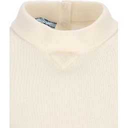 Wool Mini Dress In White