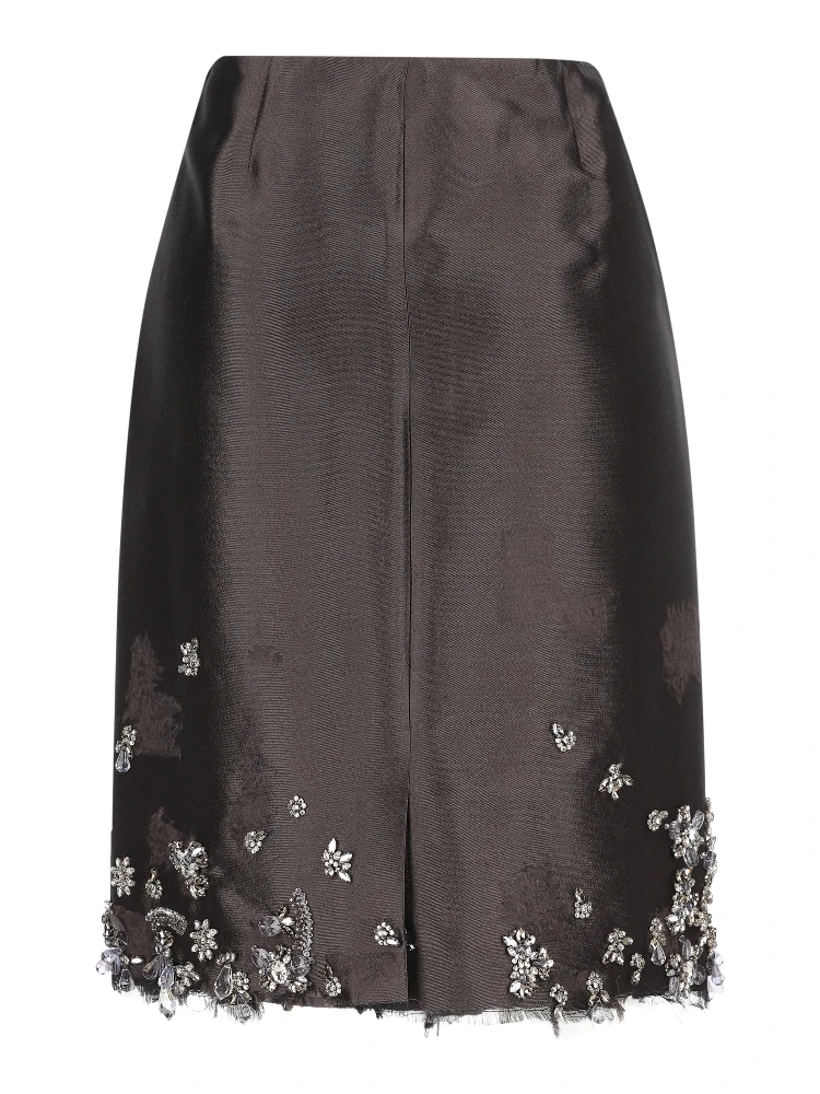 Embroidered midi skirt alternative
