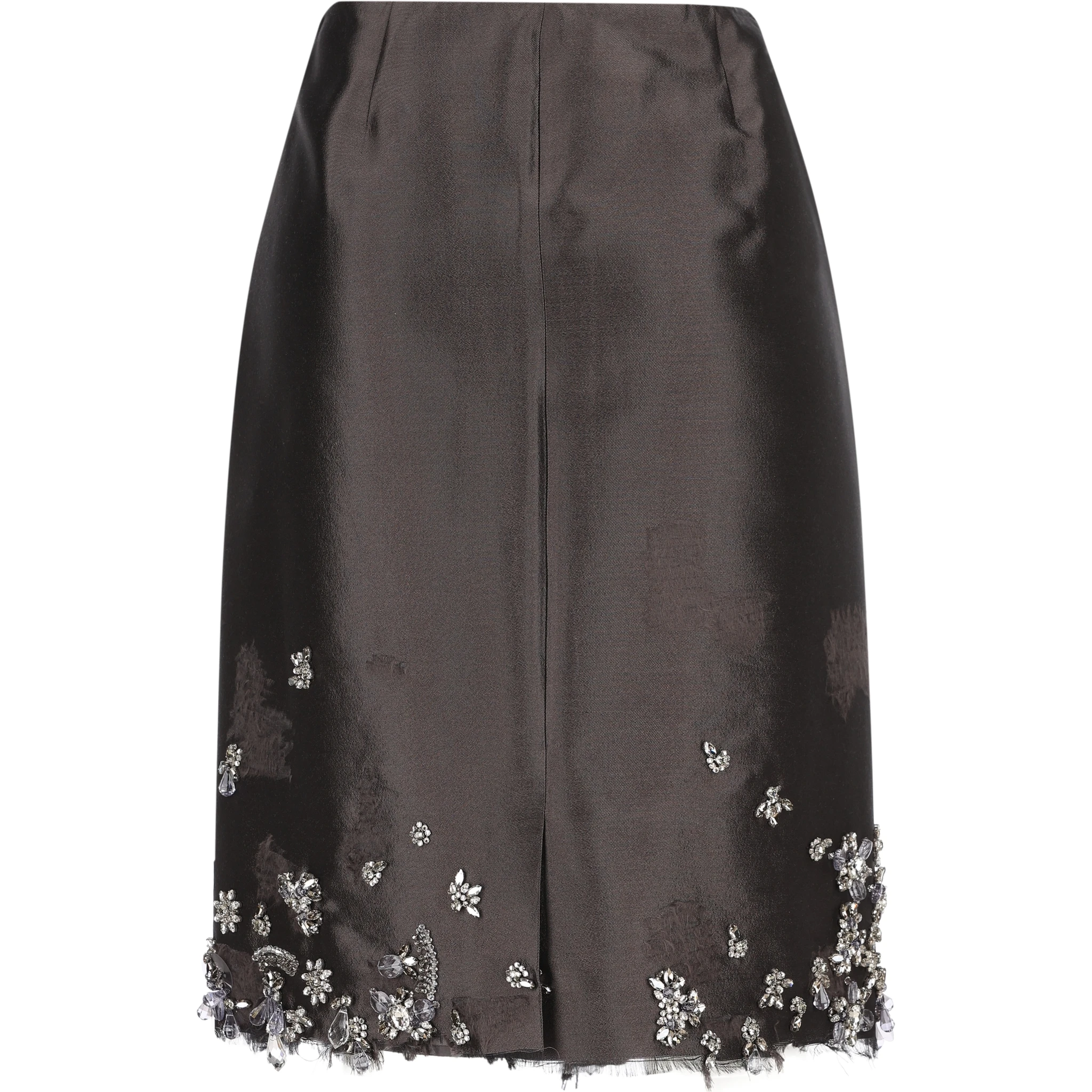 Embroidered midi skirt
