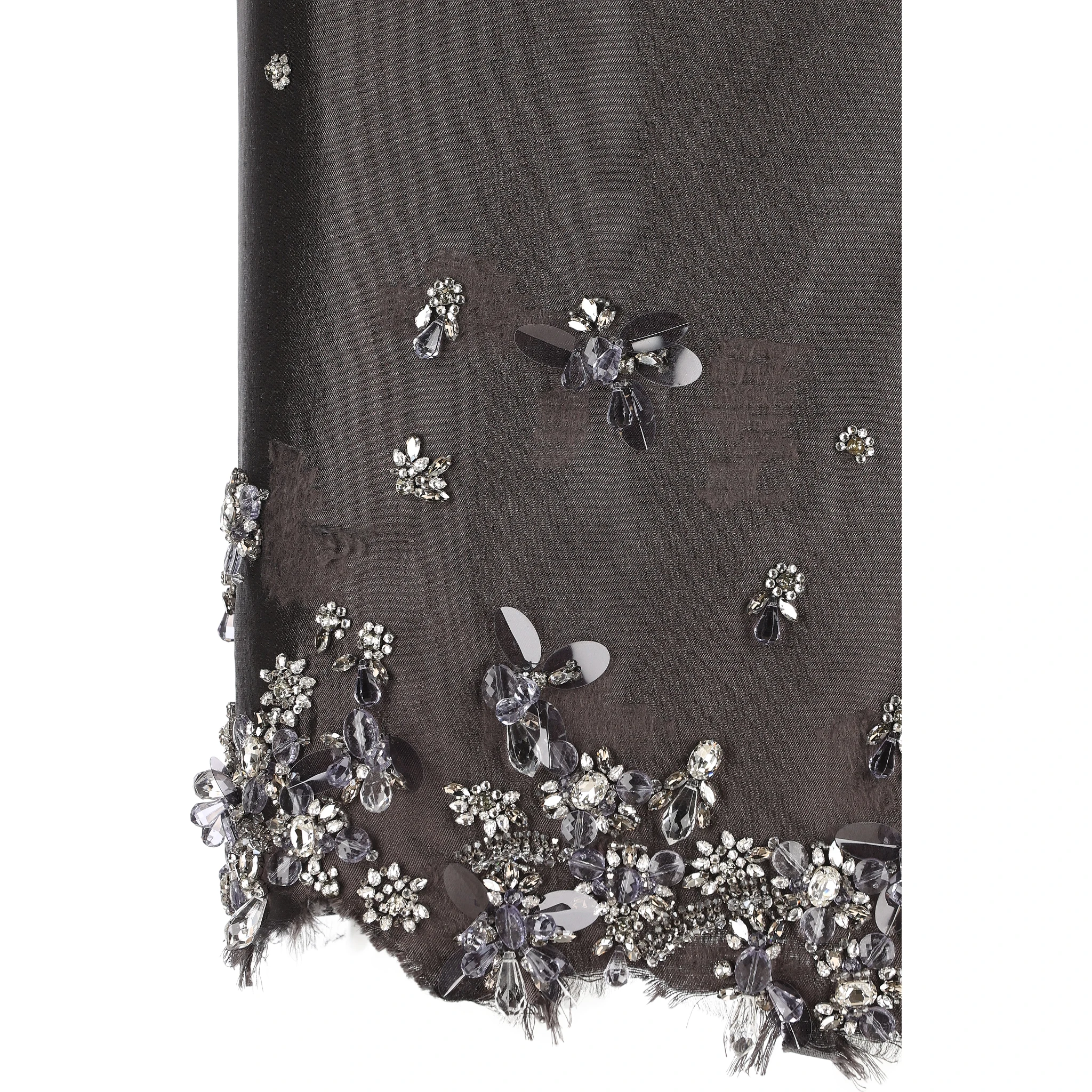 Embroidered midi skirt