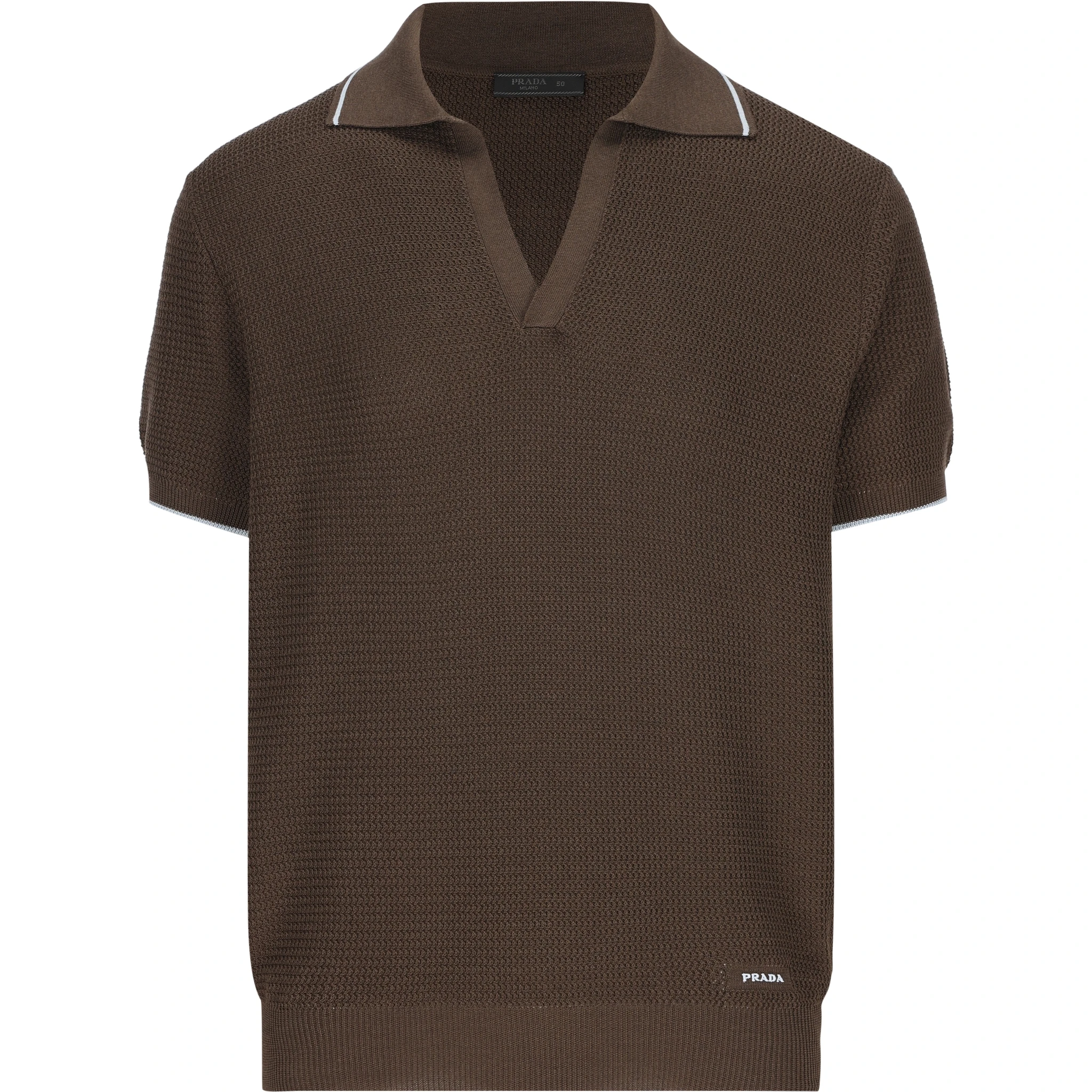 Silk and cotton polo shirt