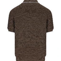 Silk and cotton polo shirt