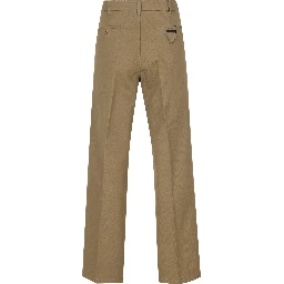 بنطال بوبلين باللون الكريمي