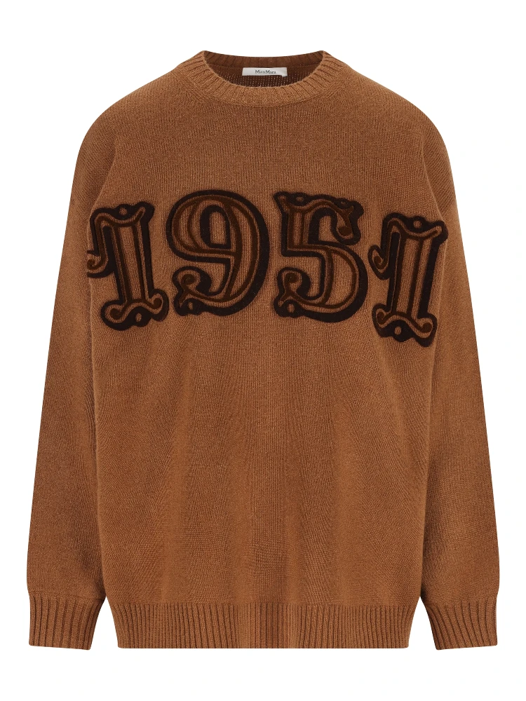 Max Mara Sweaters Leather Brown