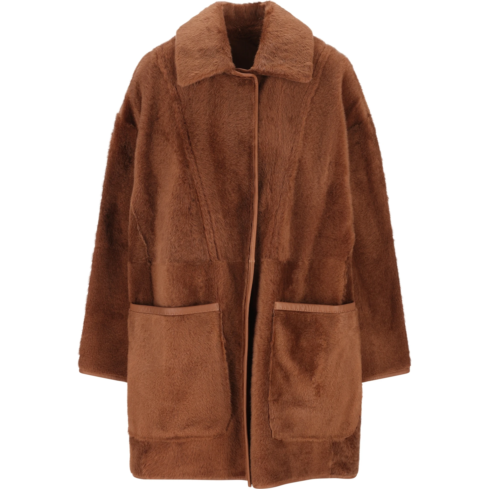 MAX MARA - ATELIER Coats Leather Brown