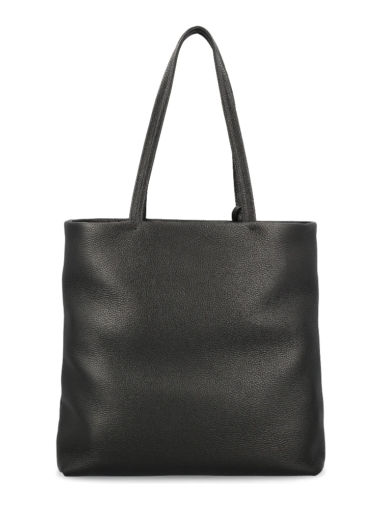 Large black leather shopping bag alternative