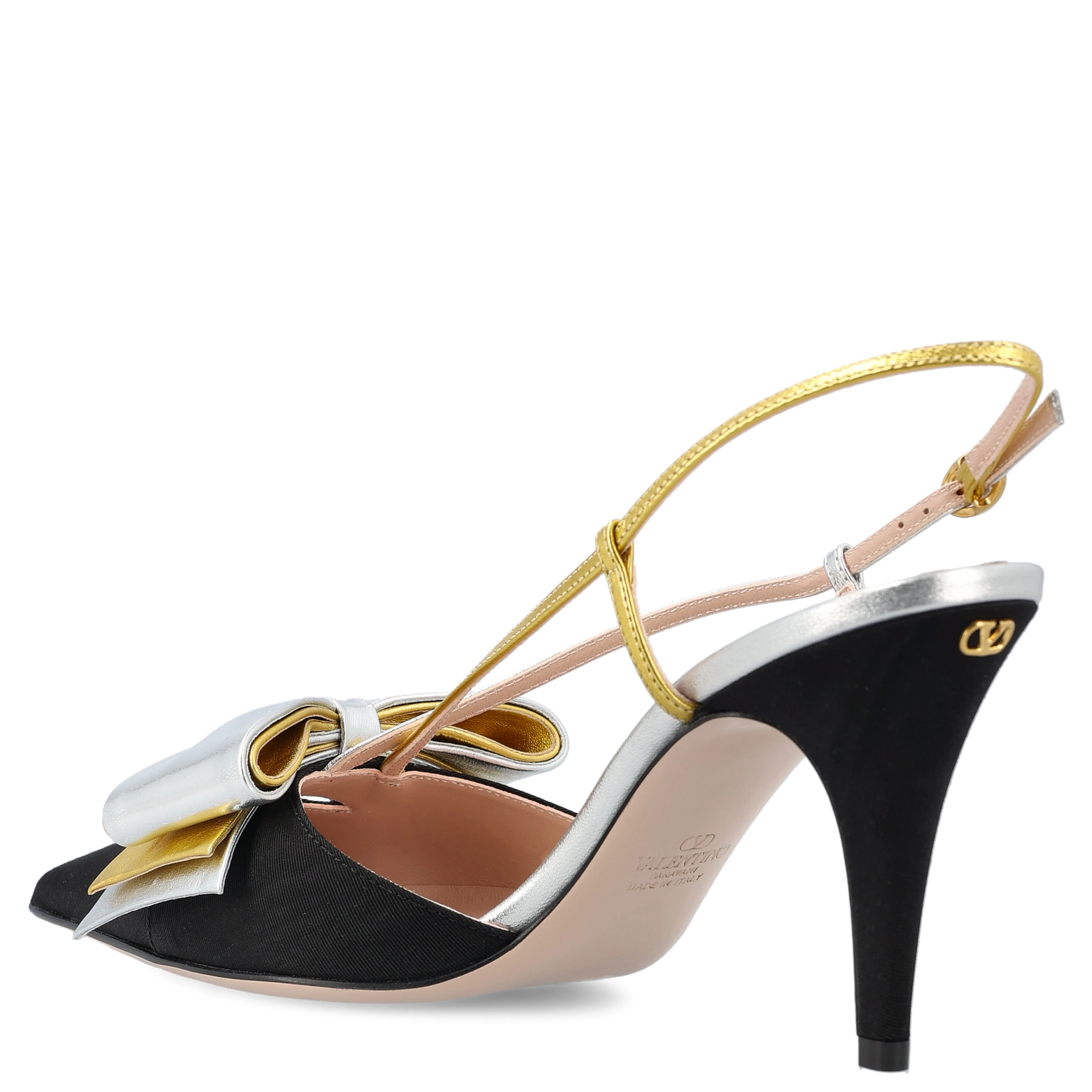 85mm Bow slingback pumps