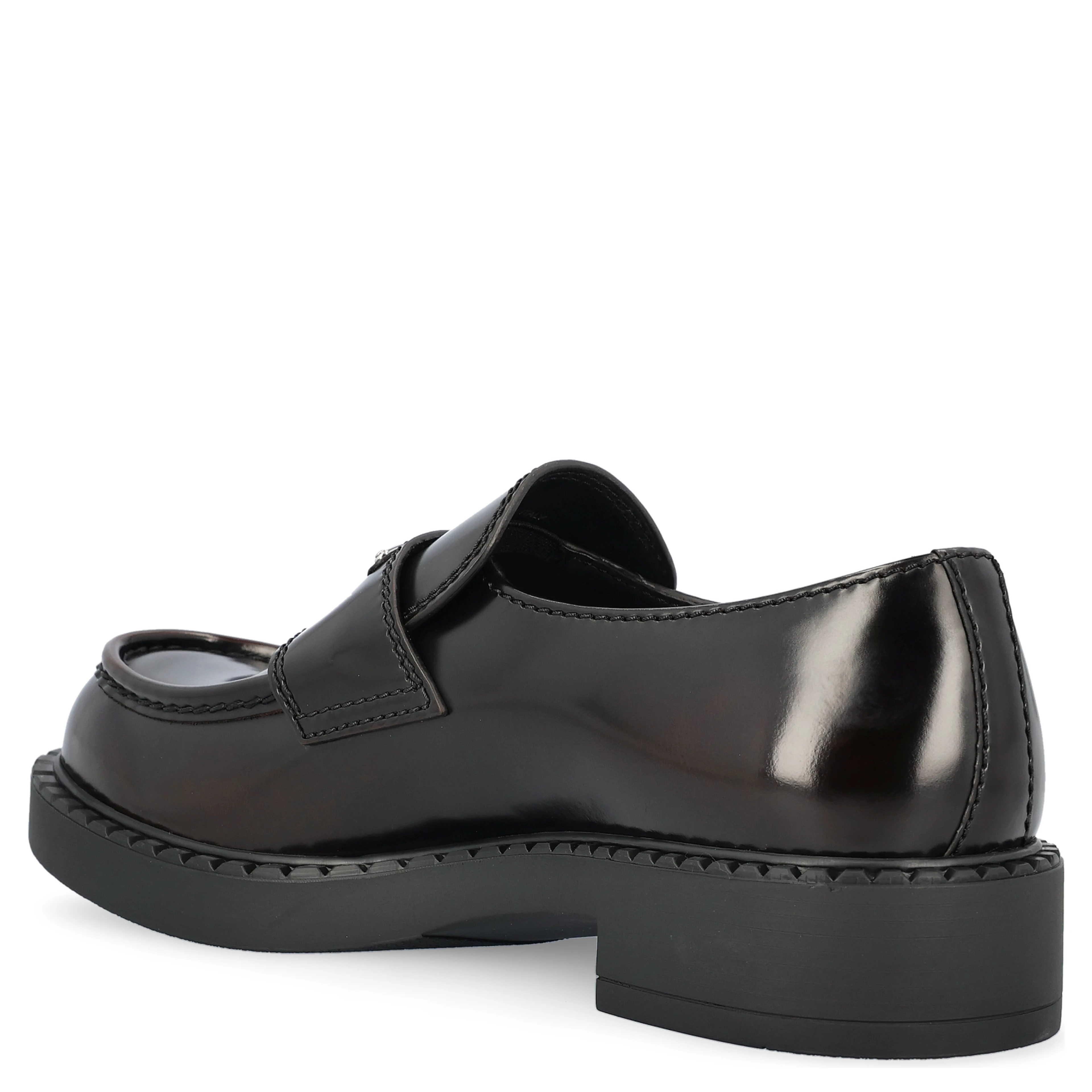 Logo-plaque leather loafers