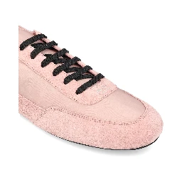 Collapse lace-up suede sneakers