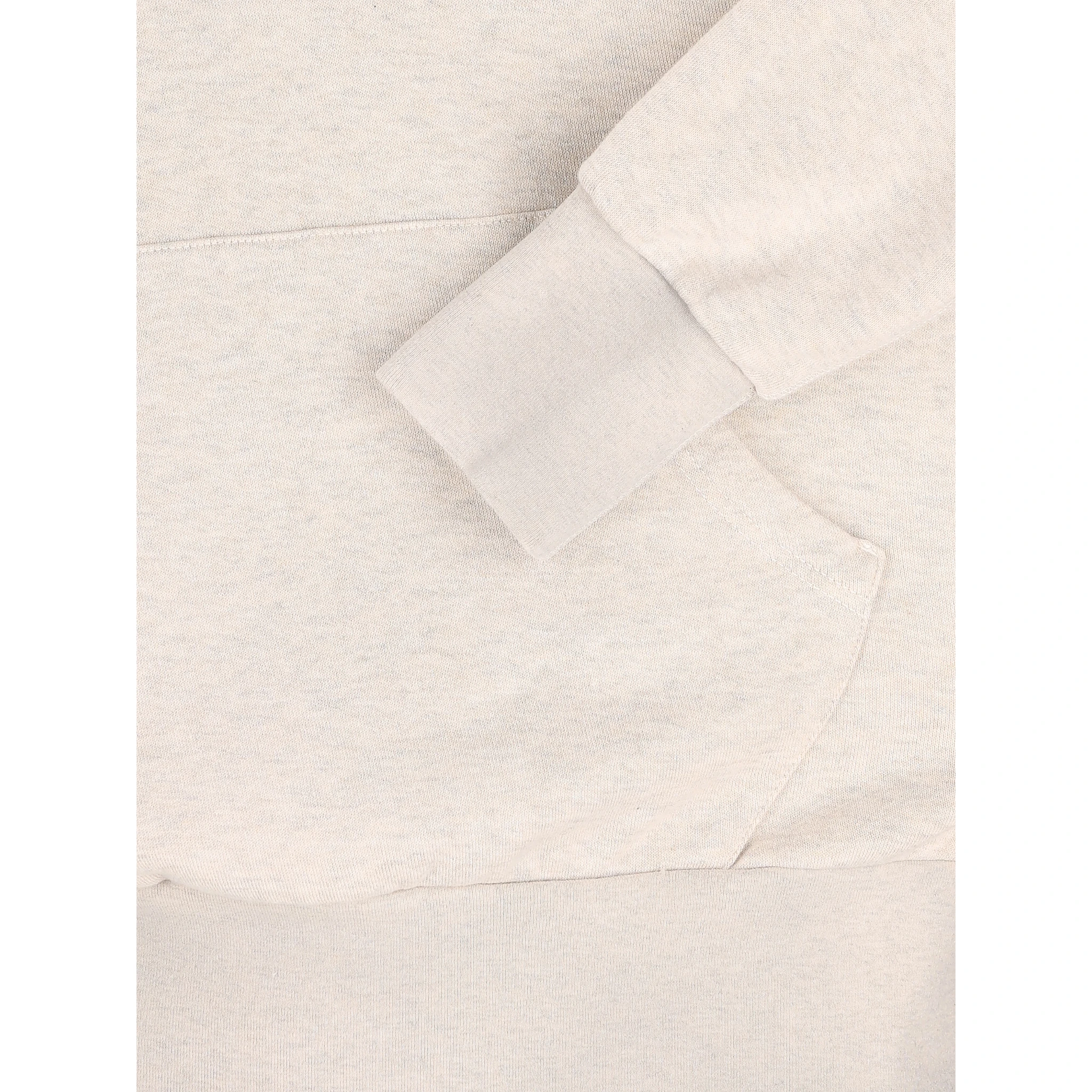 Logo-embroidered Cotton Hoodie In Beige