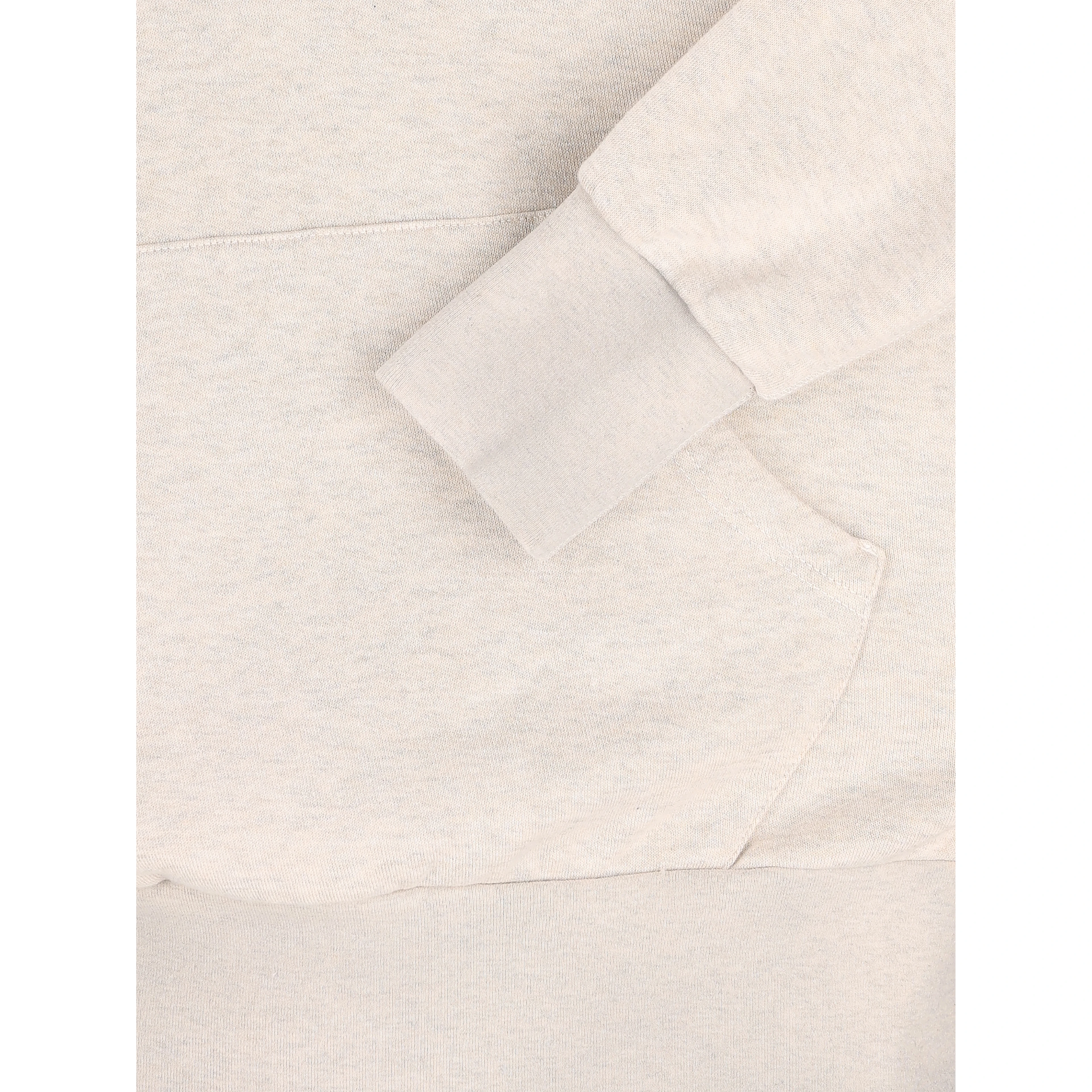 Logo-embroidered Cotton Hoodie In Beige