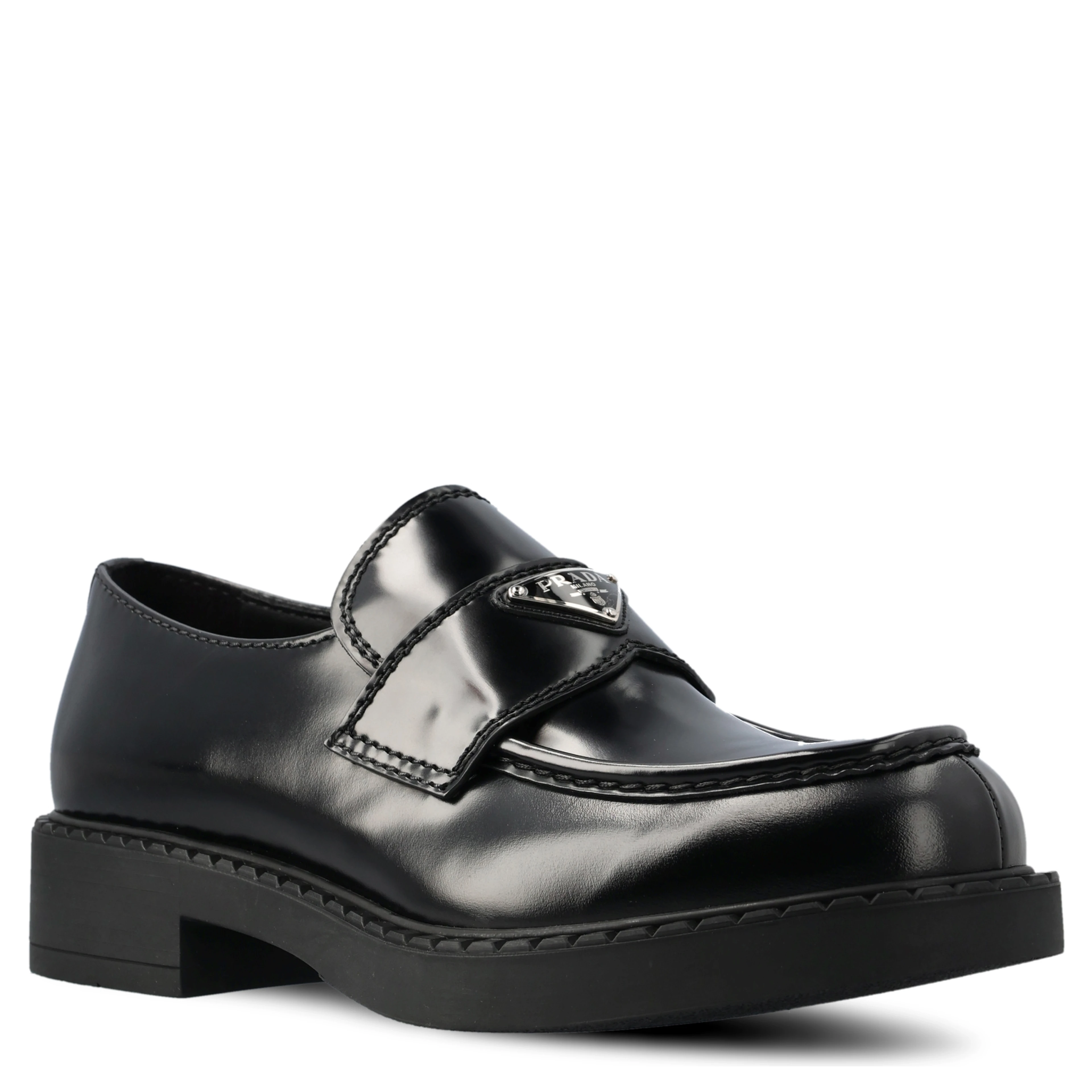 logo plaque loafers
