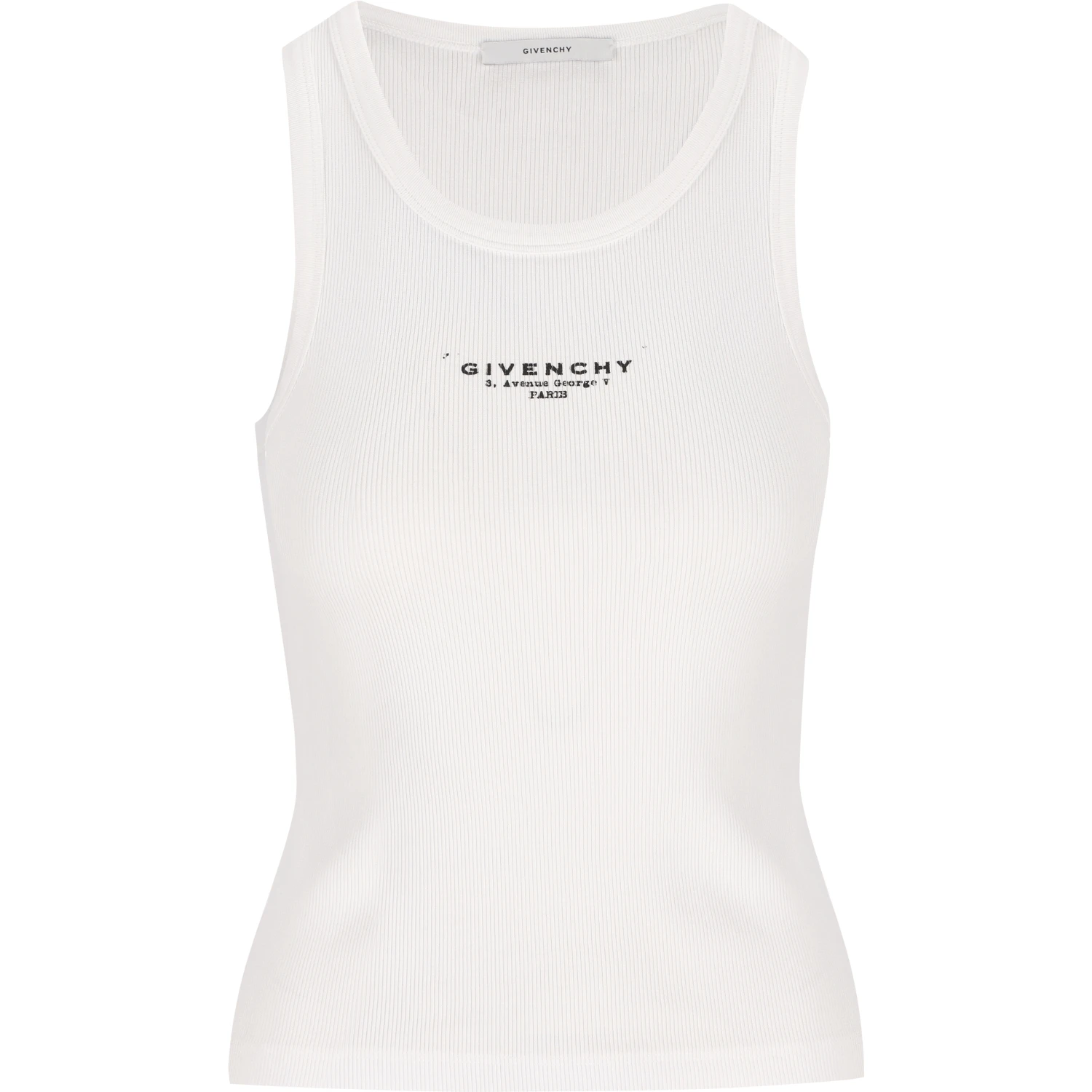 Ribbed logo top