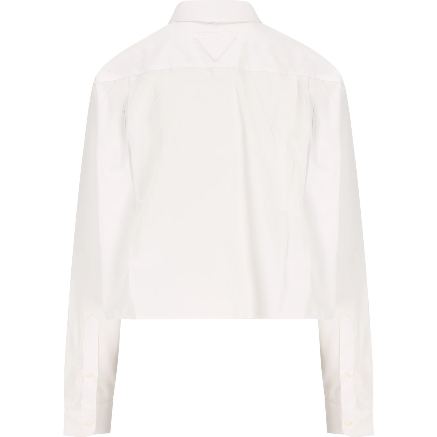 Bow-collar patch-pocket shirt