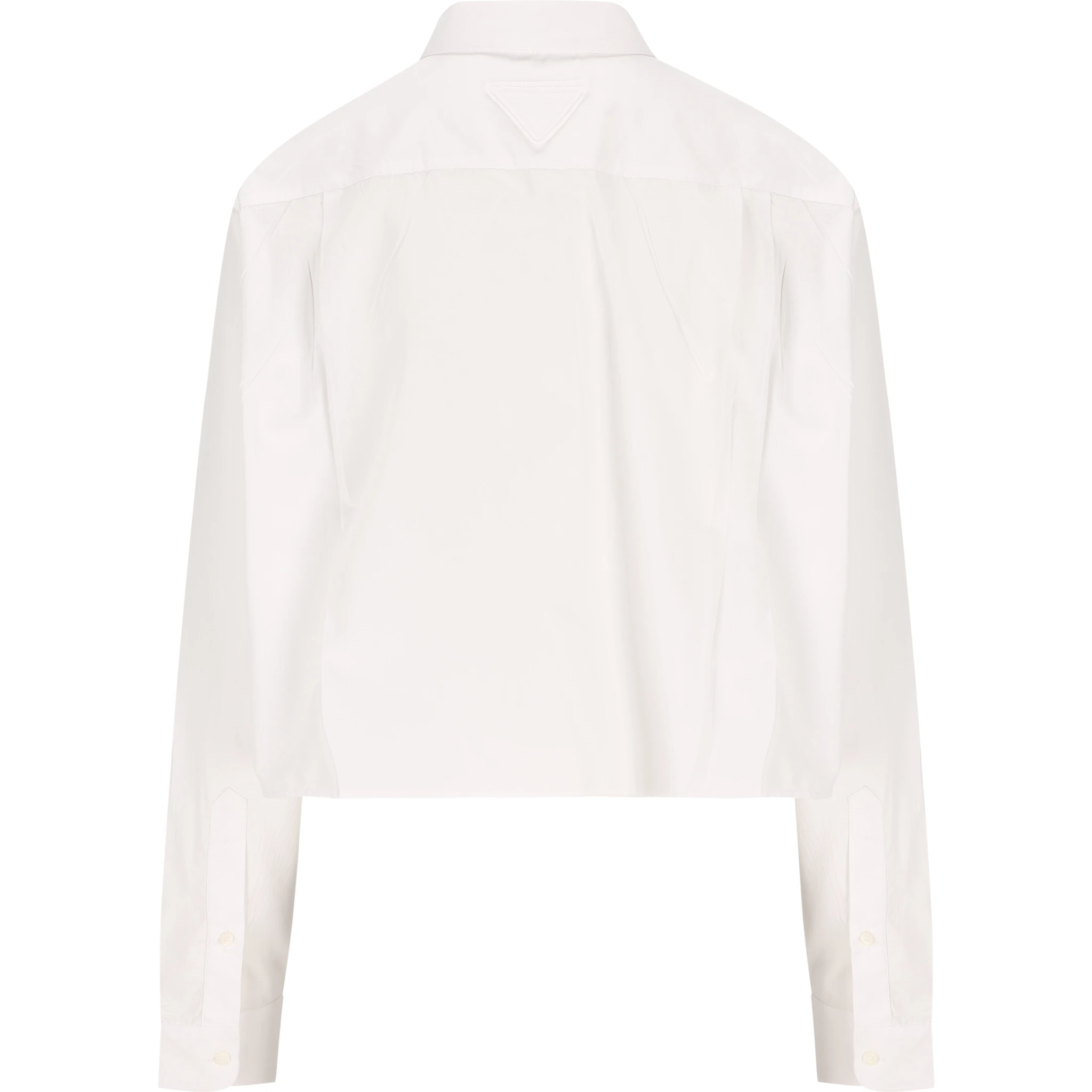 Bow-collar patch-pocket shirt