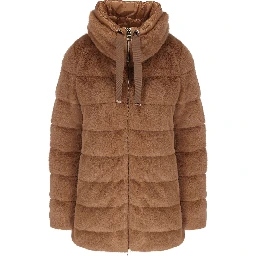 Quilted high-neck jacket