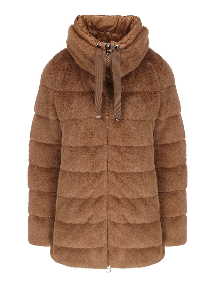 Quilted high-neck jacket