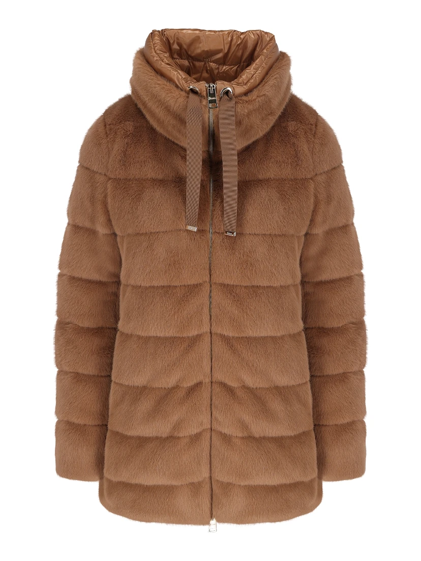 Quilted high-neck jacket