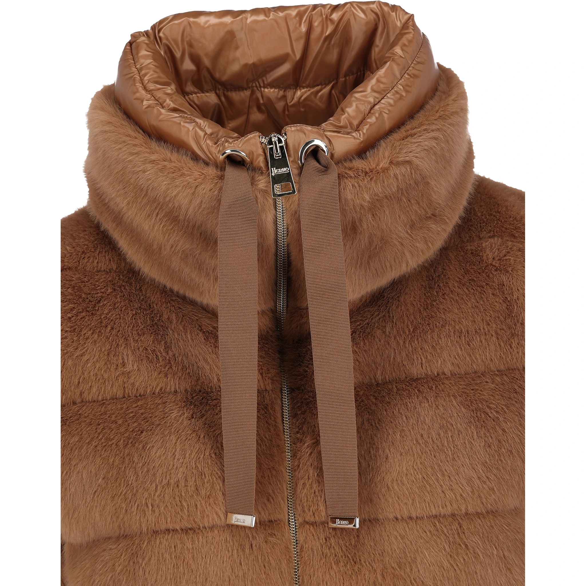 Quilted high-neck jacket