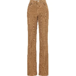 Pleat-detail corduroy trousers