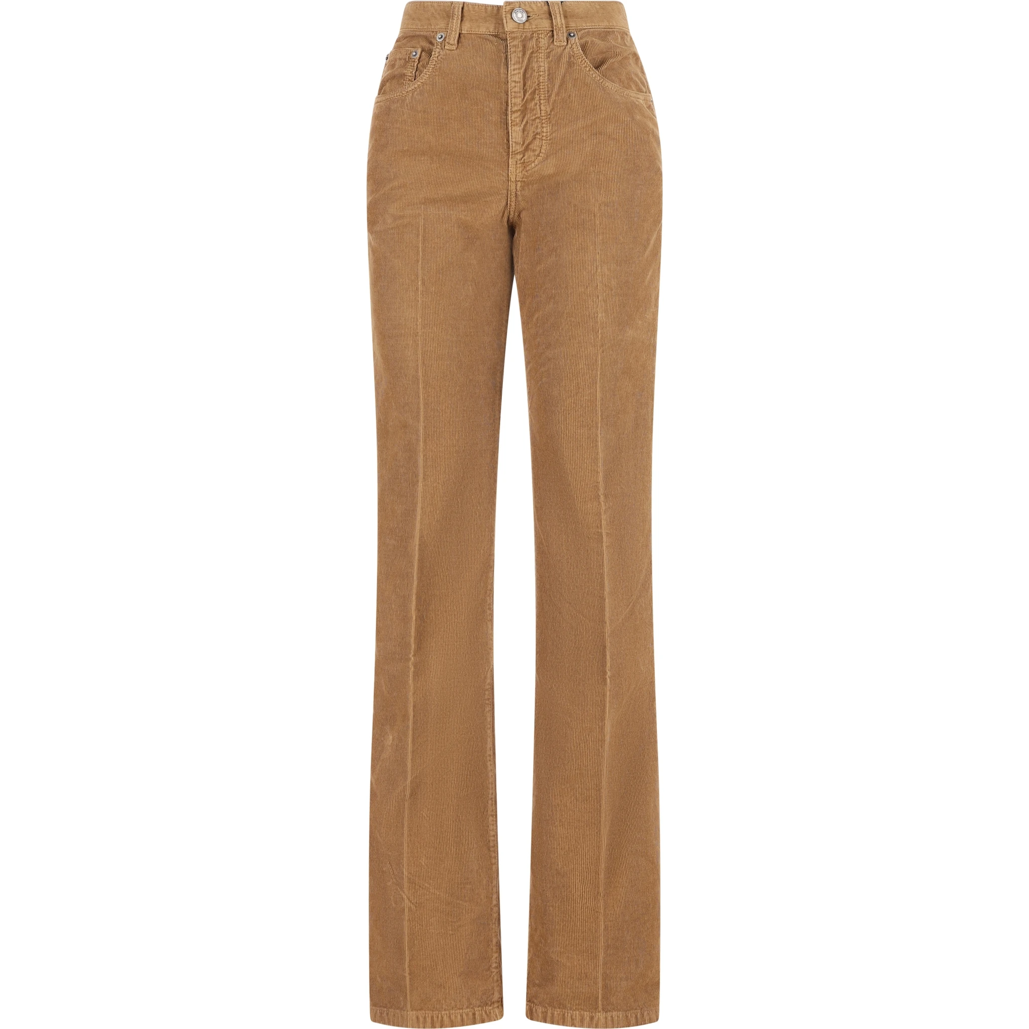 Pleat-detail corduroy trousers