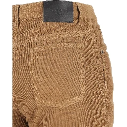 Pleat-detail corduroy trousers