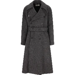 Saint Laurent  Coats Grey