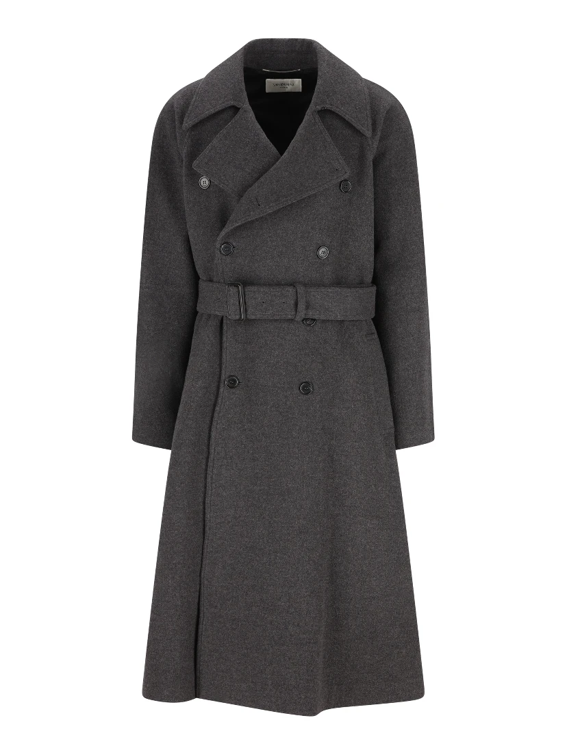 Saint Laurent  Coats Grey