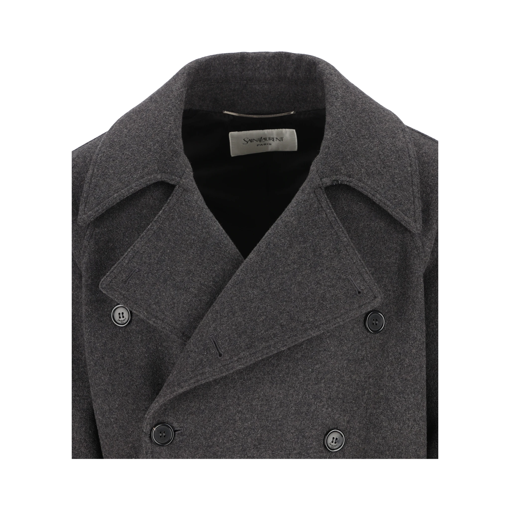 Saint Laurent Coats Grey
