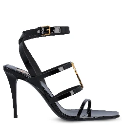 90mm Cassandra logo-plaque sandals