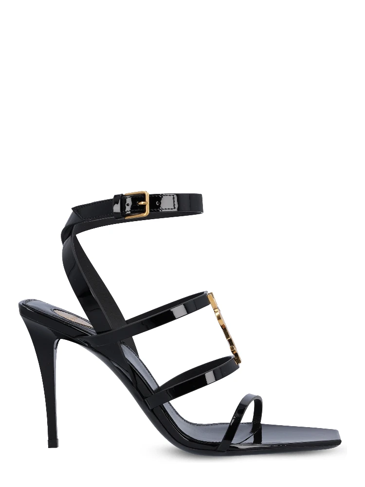 90mm Cassandra logo-plaque sandals