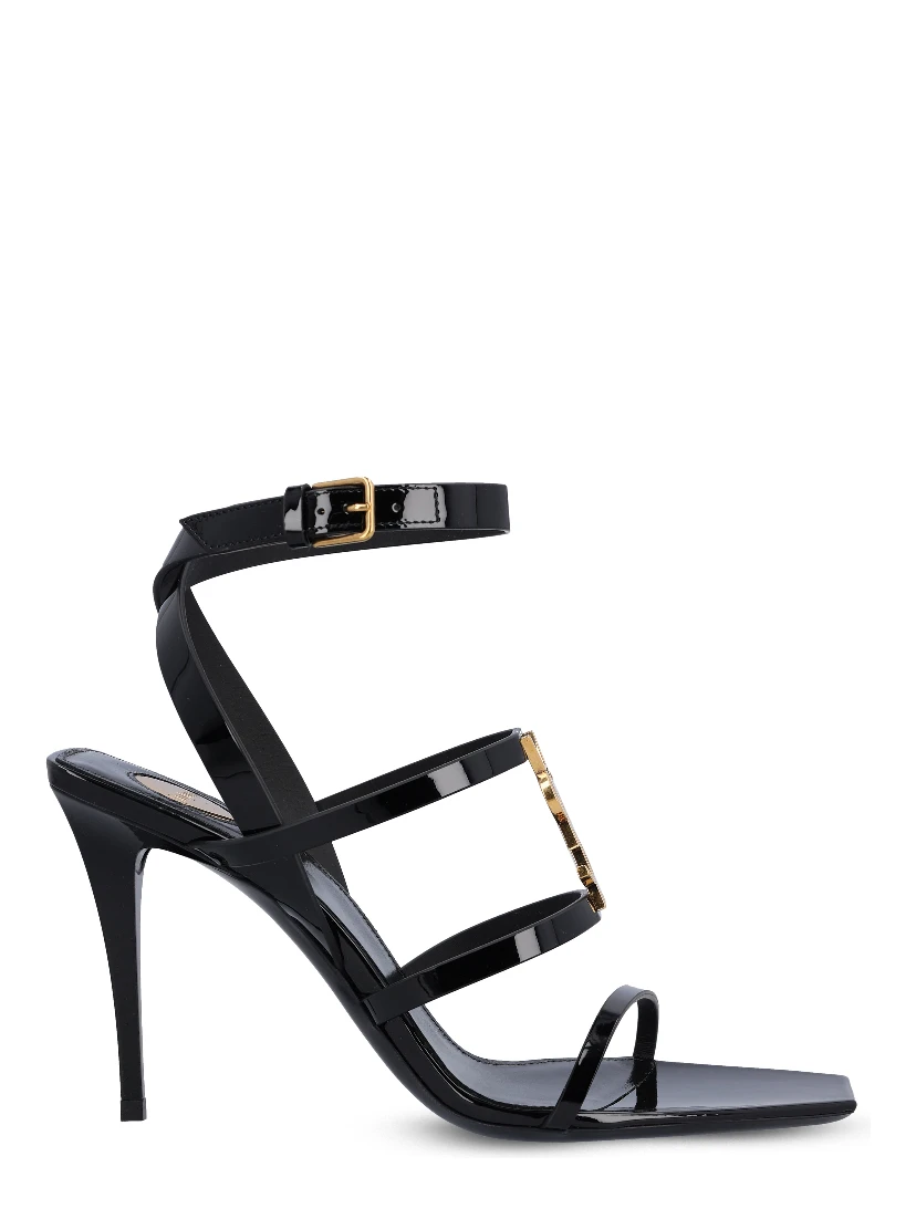 90mm Cassandra logo-plaque sandals