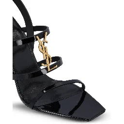 90mm Cassandra logo-plaque sandals