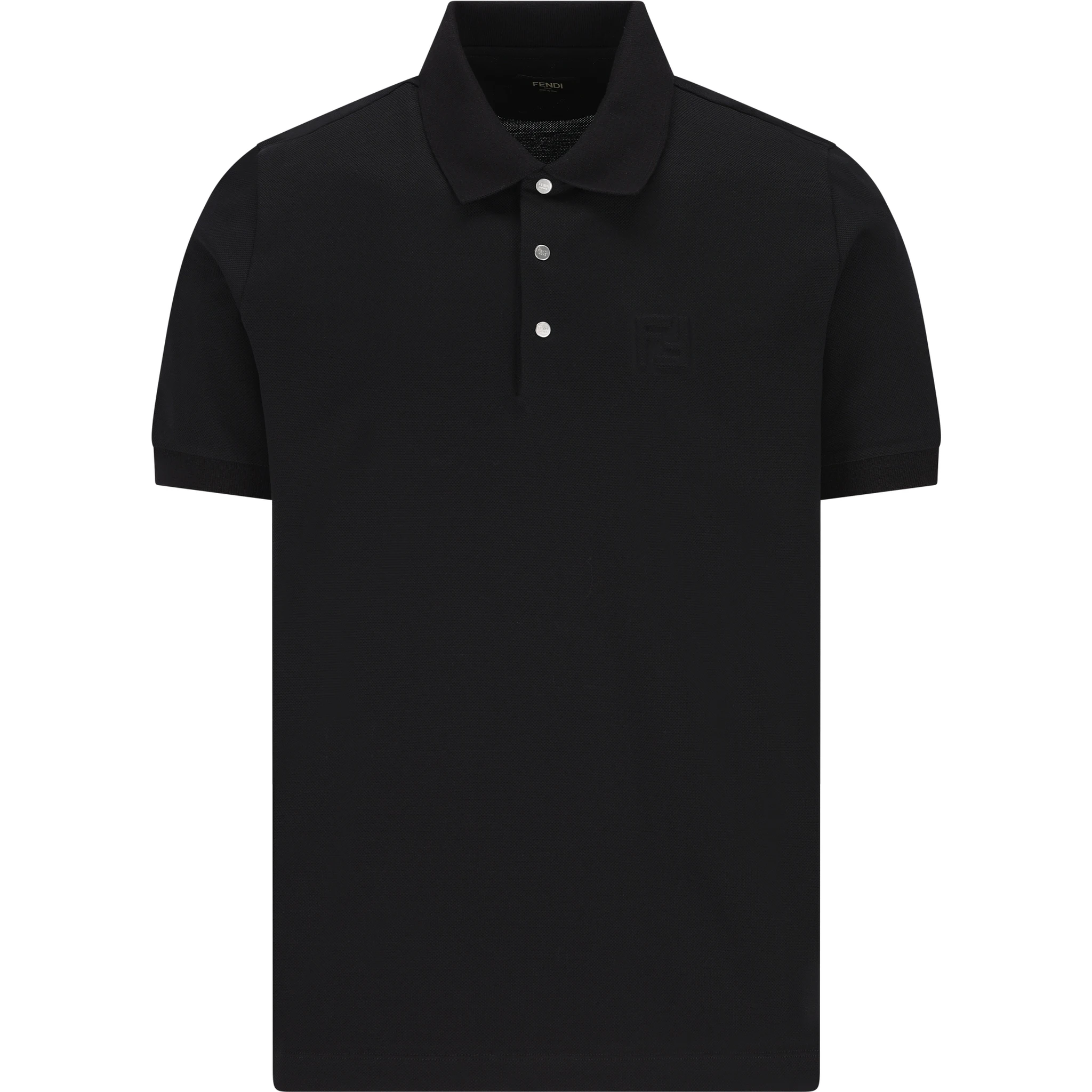 Embossed-logo piqué polo shirt
