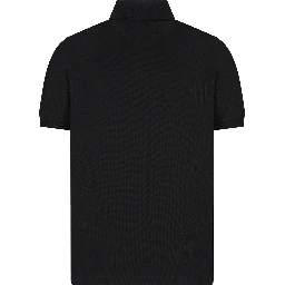 Embossed-logo piqué polo shirt