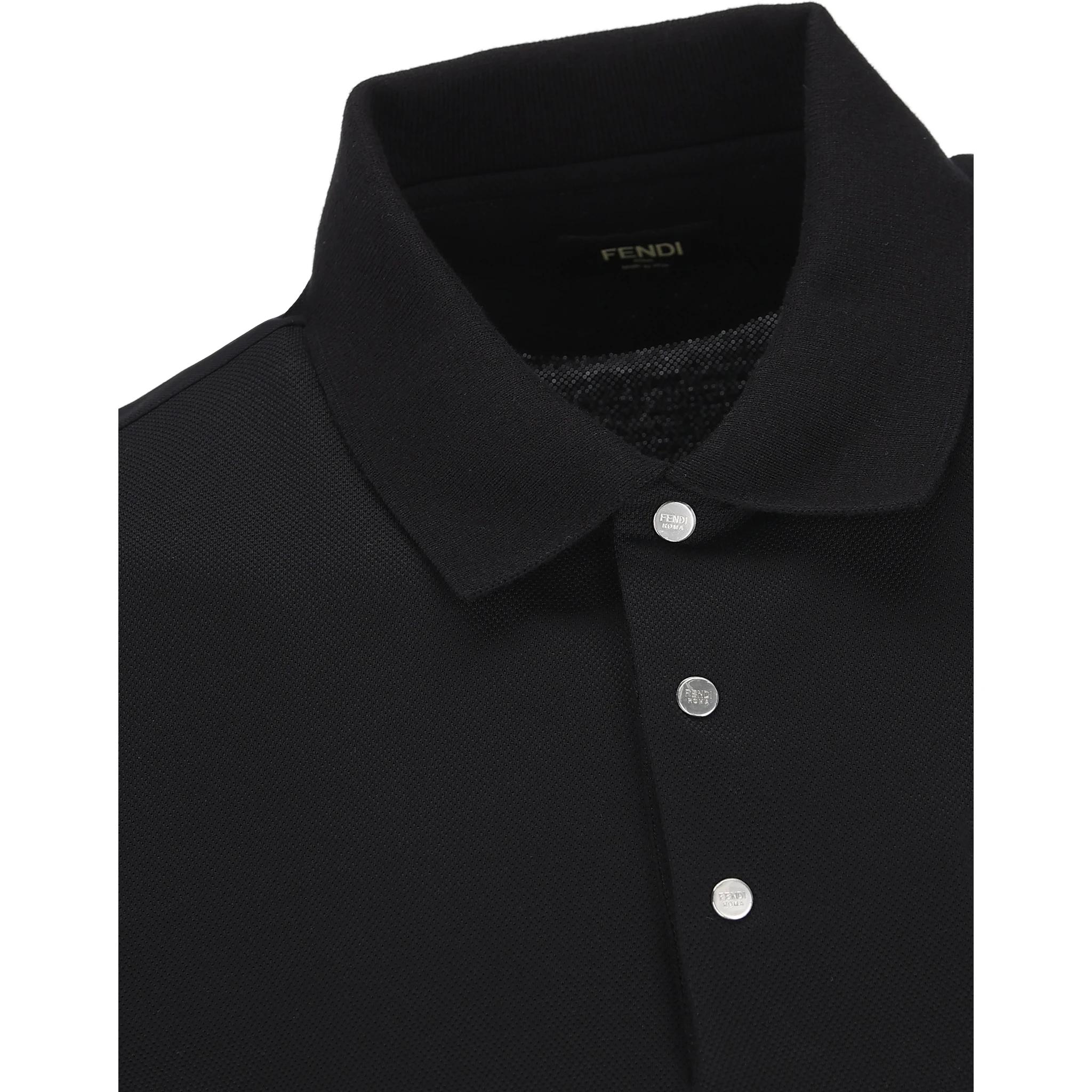 Embossed-logo piqué polo shirt