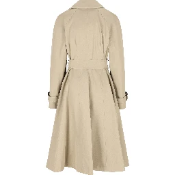 Belted gabardine car coat