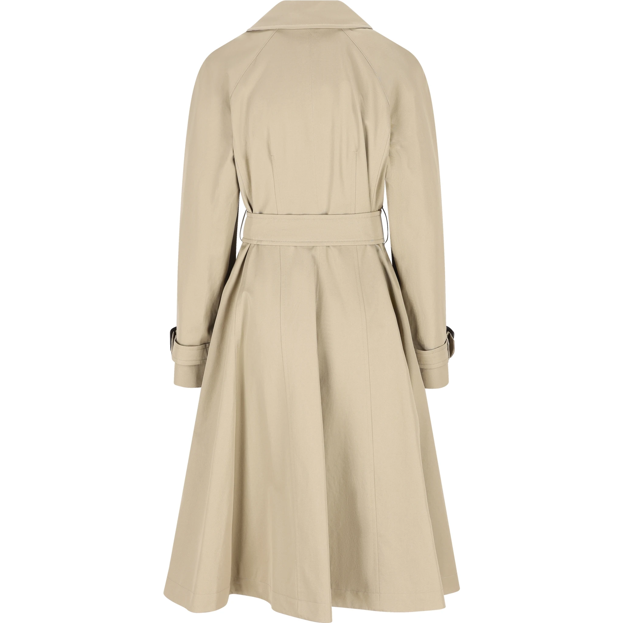 Belted gabardine car coat