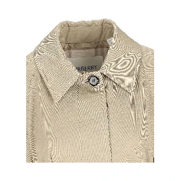 Belted gabardine car coat