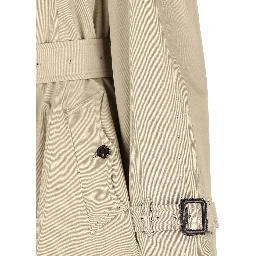 Belted gabardine car coat