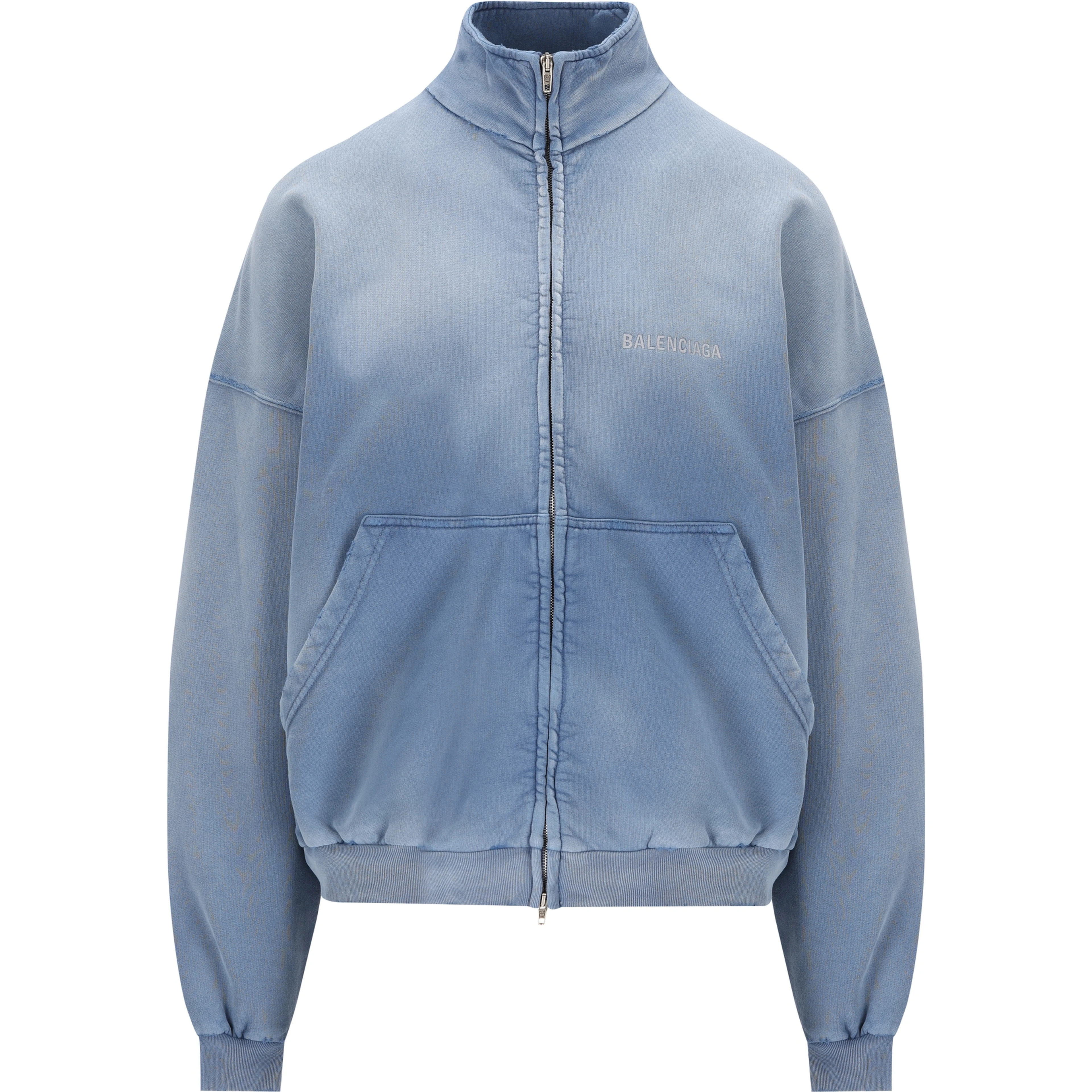 logo-embroidered zip-up jacket