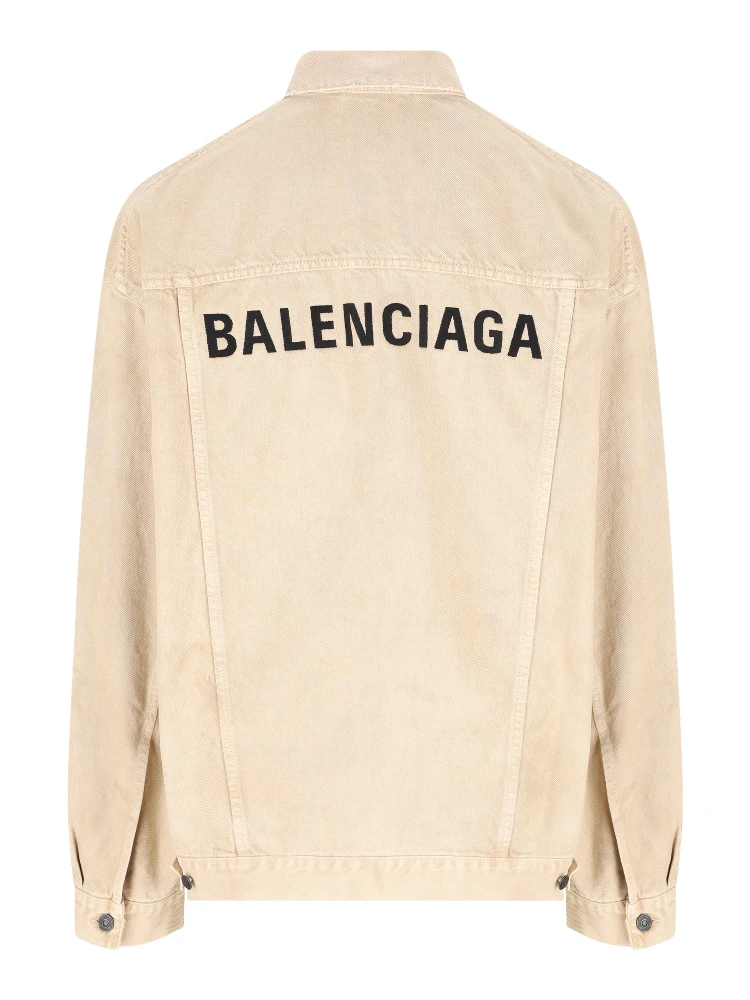 Logo-print denim jacket alternative