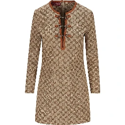 GG-canvas Horsebit-detail mini dress