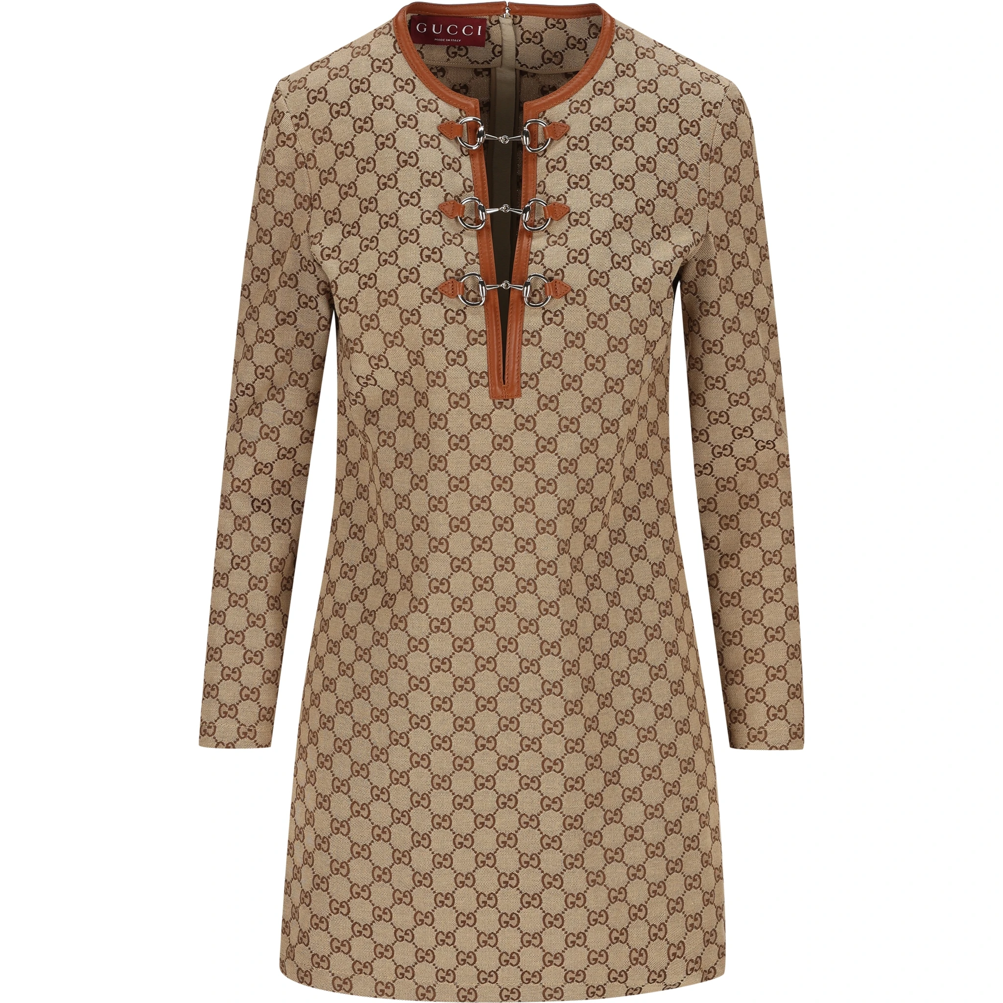 GG-canvas Horsebit-detail mini dress