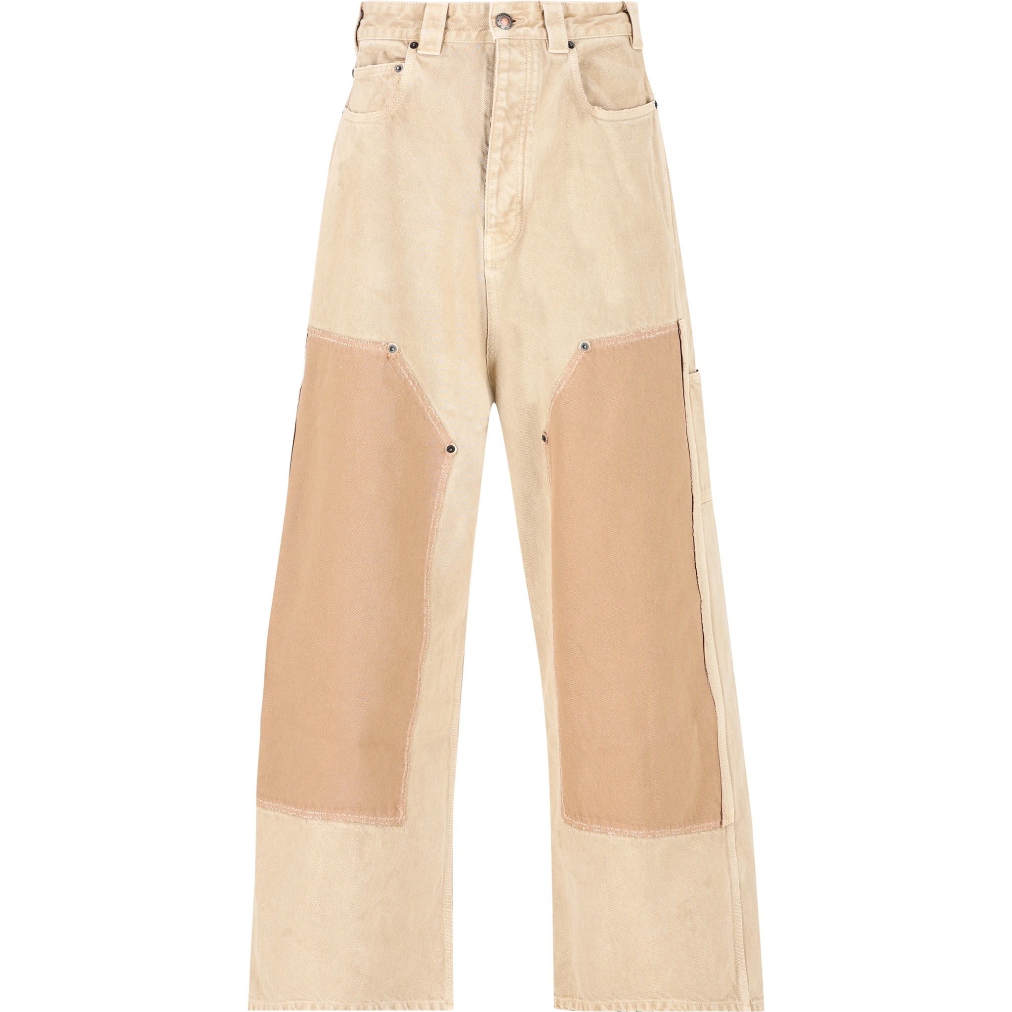 Ripped Off panelled cotton trousers