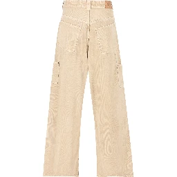 Ripped Off panelled cotton trousers