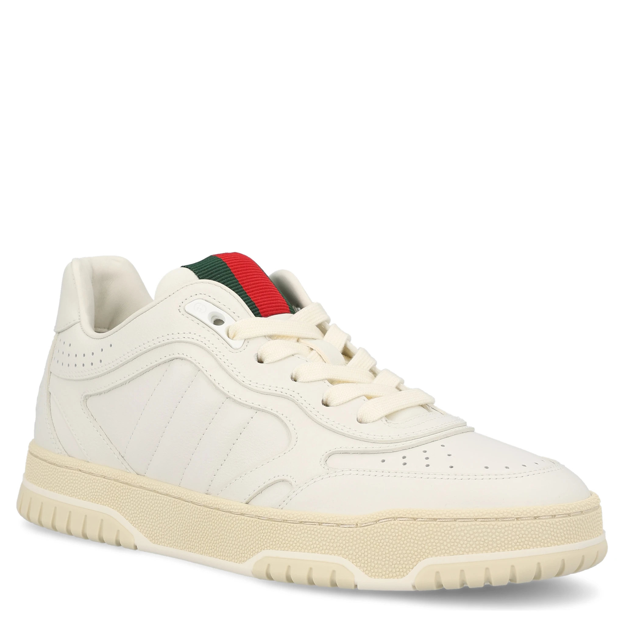 Re-Web White Leather Trainer Sneakers