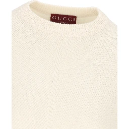 Web-stripe trim sweater