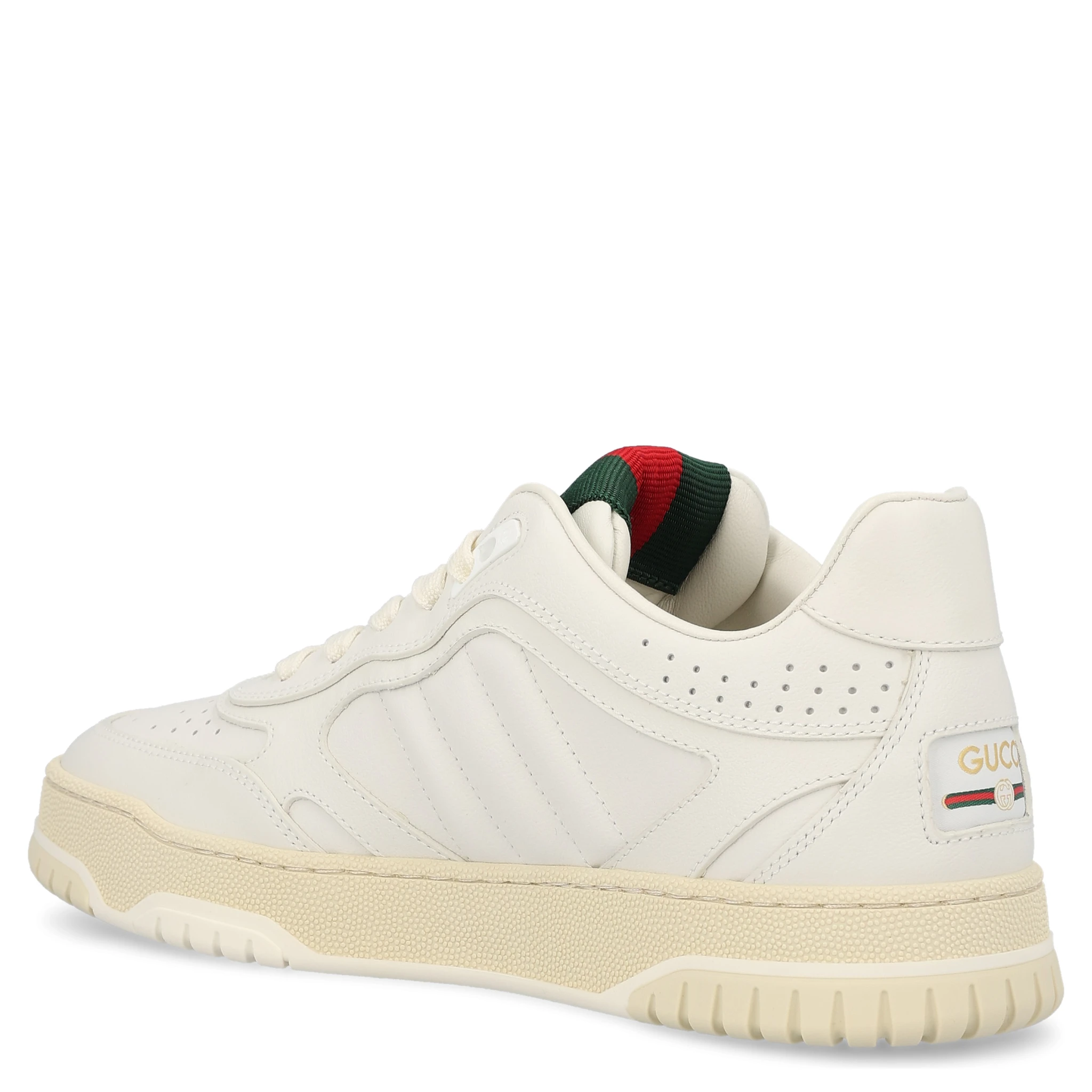 Re-Web White Leather Trainer Sneakers